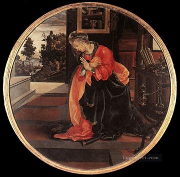 フィリッピーノ・リッピ Painting - 受胎告知の聖母 1483年 クリスチャン・フィリッピーノ・リッピ